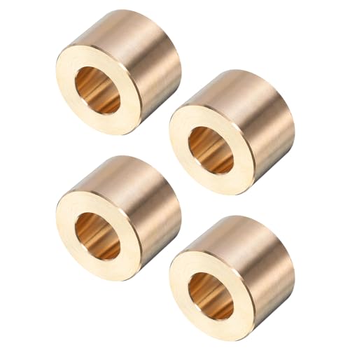 uxcell 4pcs Sleeve Bearings 1/2" Bore x 1" OD x 11/16" Length, Self-Lubricating Brass Bushings - size: 1/2" Bore x 1"OD x 11/16 " Length