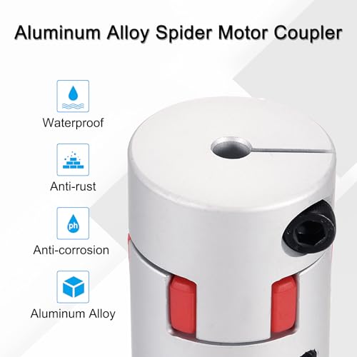 MECCANIXITY Aluminum Shaft Coupling 10mm to 15mm Flexible Spider Coupling L50mm x D40mm Coupler Jaw Spider Shaft Joint Connector for 3D Printers DIY Encoder CNC Router Milling Machine - size: 10mm to 15mm