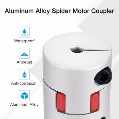 MECCANIXITY Aluminum Shaft Coupling 10mm to 15mm Flexible Spider Coupling L50mm x D40mm Coupler Jaw Spider Shaft Joint Connector for 3D Printers DIY Encoder CNC Router Milling Machine - size: 10mm to 15mm