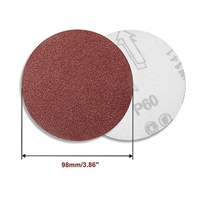 SPEEDWOX 50PCS 4" 60 Grit Sanding Discs, Hook and Loop for Rotary Tools - size: 60 Grit