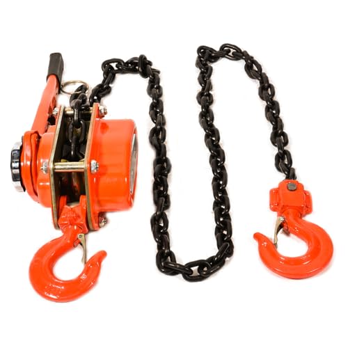 3Ton Manual Lever Chain Hoist, 3 ton 6600LBS chain hoist 10 FT come along winch 2 Heavy Duty Hooks Industrial Grade Steel chain, G80 chain come along for Building Warehouse Automotive Machinery