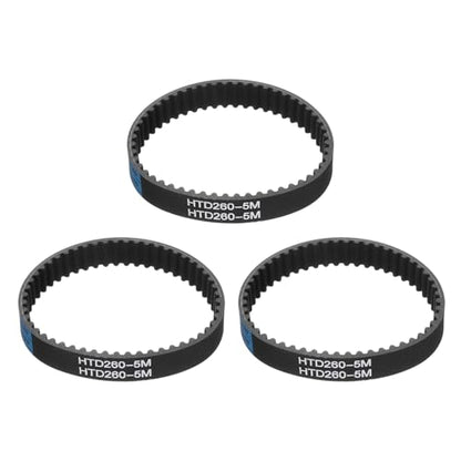 uxcell 3pcs HTD-5M Rubber Timing Belt 52 Teeth, 260mm Pitch Length x 15mm Width x 3.6mm Height, Closed Loop Pulley Timing Belt - size: 260mm