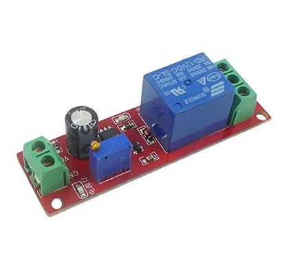 2PCS DC 12V NE555 Delay Timer Relay Switch Module 0 to 10 Seconds Adjustable for Automotive Control System Electrical Equipment