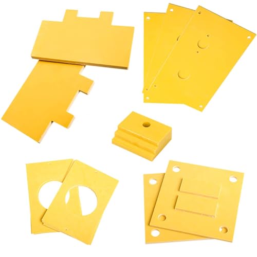 JAXU CWN 'ART 1 Pcs 3240 Fiberglass Sheet Epoxy Resin Insulating Board DIY Electrical Engraving Cutting 300 x 400 x 1.5mm, Yellow