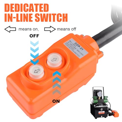 HZLZRZ Two Way Electric Hydraulic Pump Power Pack Unit 2 Stage Double Acting 110v/120V 10k psi (1st Stage/290 Psi, 2nd Stage/10,000 Psi),Two Way Mini - style: HZED-700
