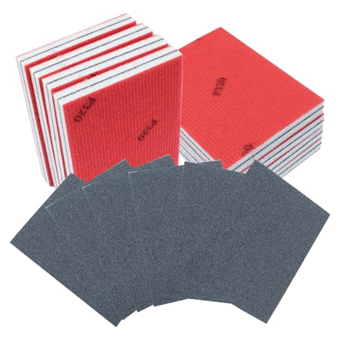320 Grit Sanding Sponge, 4" x 3", 20Pcs - style: 320 Grit