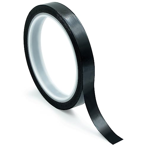 Bertech Black High-Temperature Polyimide Masking Tape, 1 Mil Thick, 5/16 Inch x 36 Yards - size: 0.31 Inches