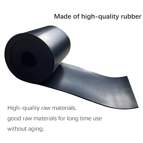 Solid Rubber Strip Roll 1/16 (.062)" Thick X 4" Wide X 10'Long - size: 4"X10'X1/16, style: No Adhesive