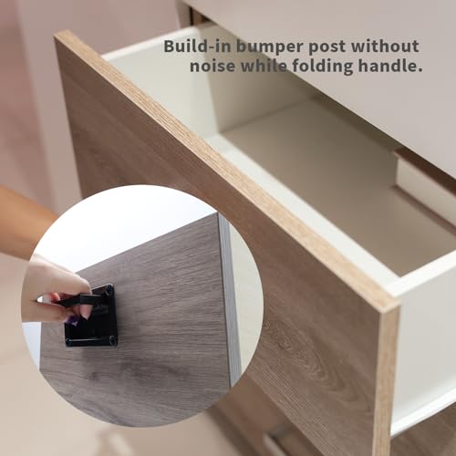 Bitray Recessed Pull Handles 3.5"/95mm Hatches Pull Handle for Boat, Black - color: Black, size: 3.5" x 2.4"