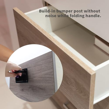 Bitray Recessed Pull Handles 3.5"/95mm Hatches Pull Handle for Boat, Black - color: Black, size: 3.5" x 2.4"