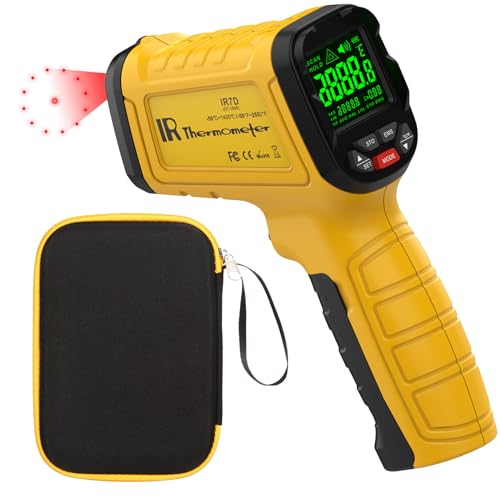 Infrared Thermometer Temperature Gun, 2732°F, 50:1 - color: -58°F to 2732°F
