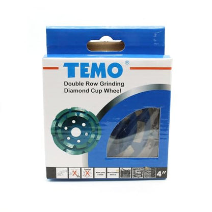 TMAX 4" Diamond Two Row Segment Grinding Wheel Disc for Marble Tile - size: 2 Row