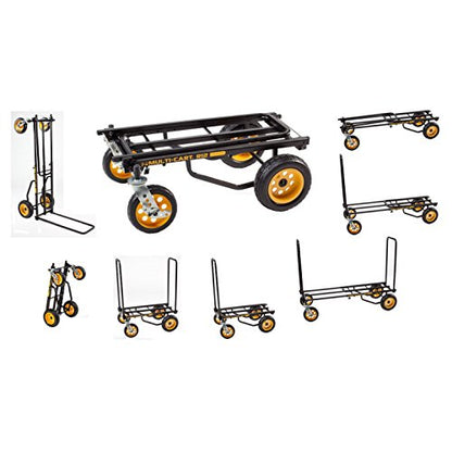 Rock-N-Roller R12RT (All Terrain) 8-in-1 Folding Multi-Cart/Hand Truck/Dolly/Platform Cart/34" to 52" Telescoping Frame/500 lbs. Load Capacity, Black - style: R12RT