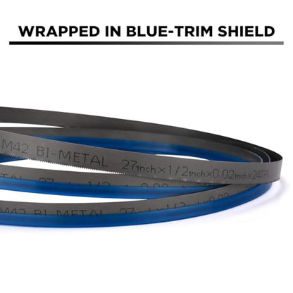 27 Inch Bandsaw Blades 24 TPI for Milwauk* and D*Walt Portable Band Saw Blade,27" x 1/2" x.020, 3-Pack - size: 27 Inch