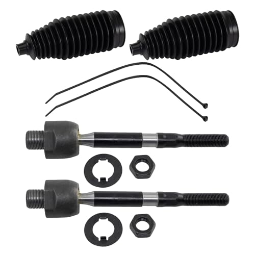 TRQ Front Steering Kit Steering Rack & Pinion Bellow Tie Rod - style: PSA27295