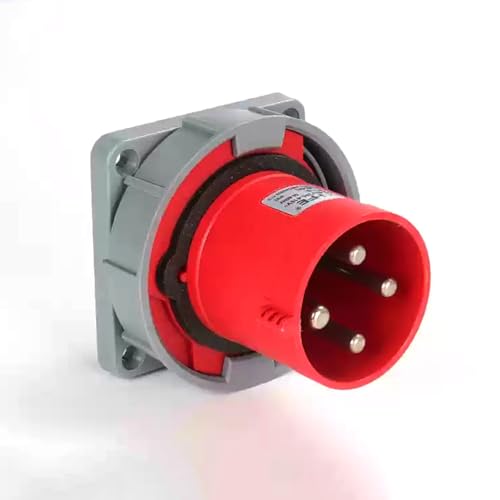 IEC60309 Waterproof CEE Industrial Reverse Plug Connector Concealed Male Socket 4Pin 125A(UI Standard 100A) 380-415V 3P+E Flame Retardant IP67 - style: Concealed Socket