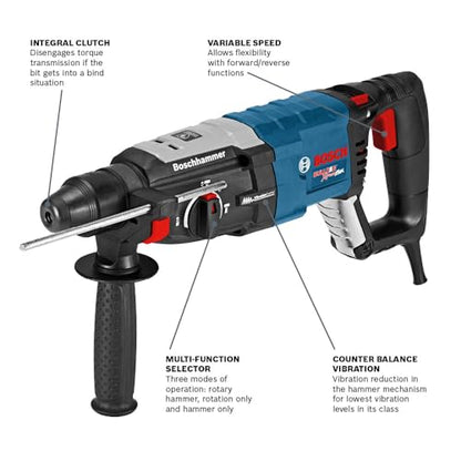 BOSCH 8.5 Amp GBH2-28L SDS-plus Bulldog Xtreme Max 1-1/8 In. Rotary