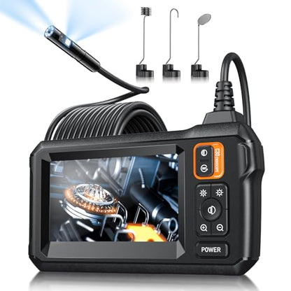 Endoscope Camera with Light, 1920P HD Borescope Tools, Dual Lens(16.5FT) - size: 16.5FT