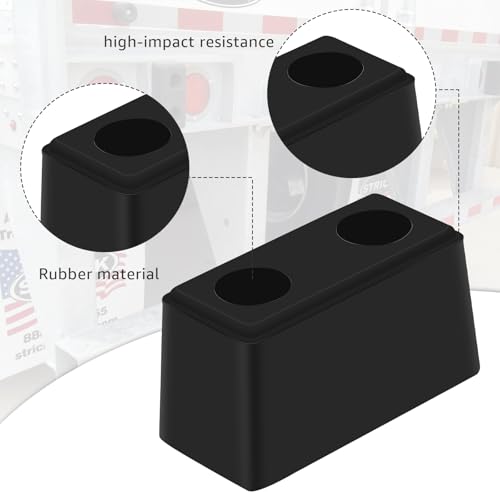 2-Pack Guards Dock Buffers– 6x3x3Inch Heavy Duty Rubber Bumper Block - size: 2PCS