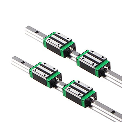 Linear Guide Rail 2 X HGR 15-1200mm Linear Slide Rail + 4 X Bearing Blocks Linear Guideway Rail for DIY CNC Routers Lathes Mills - size: 1200mm, style: Linear Rail HGR15 with Green Bearings