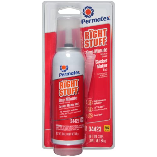 Permatex 34423 Right Stuff 1 Minute Red High Temperature Gasket Maker, 3 oz - size: 3 Fl Oz., style: One Minute
