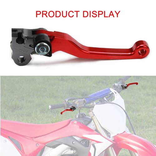 Motorcycle Brake Clutch Lever Pivot Levers Set Adjustable CNC for CRF250R CRF450R 2007-2025 CRF250RX 2019-2025 CRF450RX 2017-2023 CRF450RWE Dirt Bike Red - color: Red