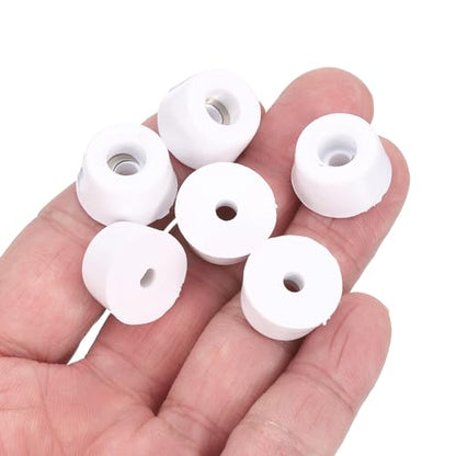 uxcell 8Pcs Rubber Bumper Feet, 0.39" H x0.67 W Round Pads with Stainless Steel Washer and Screws for Furniture, Appliances, Electronics - size: 0.39" H x0.67" W
