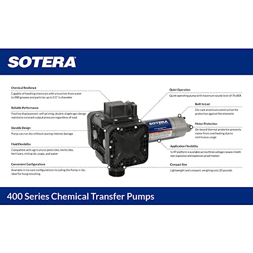 Fill-Rite SS425B 12V DC Chemical Transfer Pump Bundle with IBC Mount, Hose, & Suction Pipe - Heavy Duty Viscous Fluid Transfer Pump - Supports Continuous Usage, Dry Runs & Quiet Operation - style: 12V Tote Mount