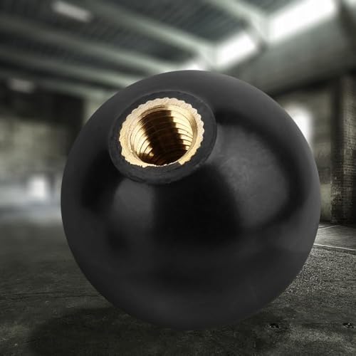 5 Pcs Bakelite Ball Knob with Brass Insert, Black, M10 x 35mm - size: M10*35mm