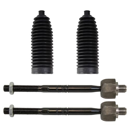 TRQ Front Steering Kit Steering Rack & Pinion Bellow Tie Rod - style: PSA27307