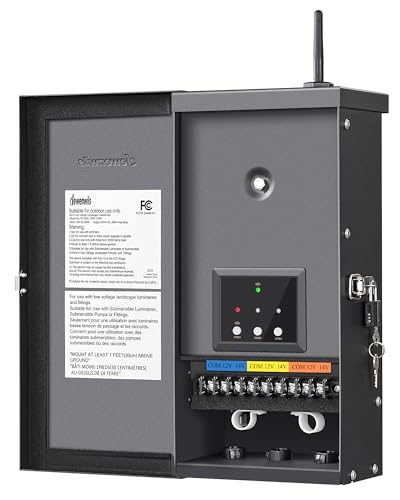 DEWENWILS 300W Low Voltage Landscape Transformer WiFi with 3 Zones - style: WIFI-300W-Metal