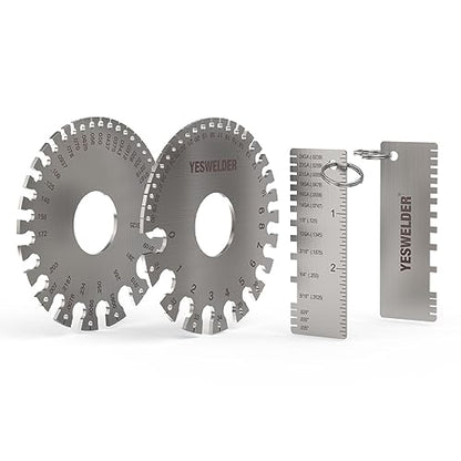 YESWELDER Round Dual Sided Metal Sheet Gage & Thickness Gauge