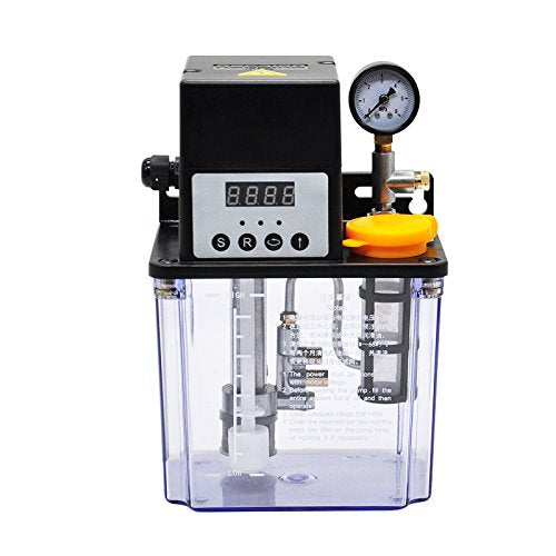 TECHTONGDA Automatic Lubricating Oil Pump, 220V Electric Lubricants Pump, 2L CNC Lubricating Pump with Pressure Testing, Single Display Punching Milling Machine Tool Lathe Oiler, Oil Filling Pump