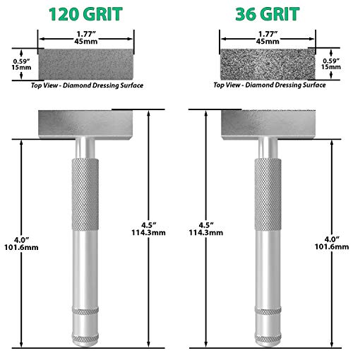 ATLIN Grinding Wheel Dressing Tool - 36 Grit & 120 Grit Diamond Dresser