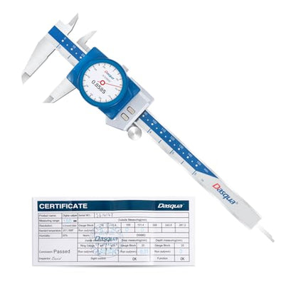 Dasqua Digital Dial Calipers 6"/150mm IP67, Resolution 0.0005", Accuracy ±0.001”, Inch/Metric/Fractional Conversion Measuring Tool - size: Digital Dial IP67