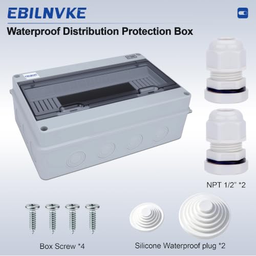 15 Way Circuit Breaker Box, Waterproof Distribution Protection Box - color: HT, size: 15 Way 315x110x210 MM