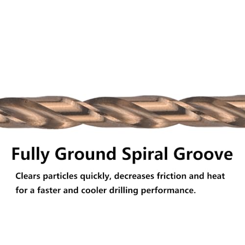 3/16 in. x 12 in. Cobalt Aircraft Extension Drill Bits Set(5PCS), M35 High Speed Steel Drill Bit Extra Long Deep Hole Drilling for Stainless Steel, Plastic and Wood - size: 3/16"x12"(5PCS)