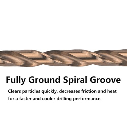 3/16 in. x 12 in. Cobalt Aircraft Extension Drill Bits Set(5PCS), M35 High Speed Steel Drill Bit Extra Long Deep Hole Drilling for Stainless Steel, Plastic and Wood - size: 3/16"x12"(5PCS)