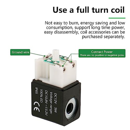 Wengart Pneumatic Solenoid Valve DIY Techs Single Acting Air Cylinder DC12V