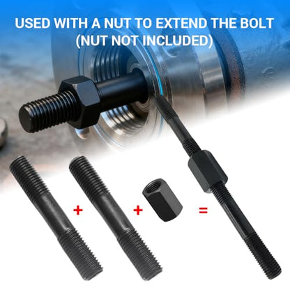 20pcs M8*90mm Double End Threaded Stud, Grade 8.8 Carbon Steel Black Oxide Finish Equal Long Threaded Rod Bar for Furniture Industrial Maintenance Connection Fasteners - size: M8*90-20PCS