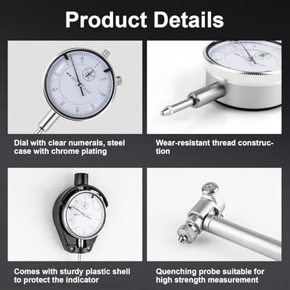 Dial Bore Gauge Set with 2"-6" Range, 0.001" Accuracy