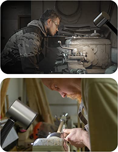 Led Machine Work Light, IP65 Water Proof Flexible Gooseneck Lamp 900 Lumens 120 Volt for Lathe Milling Drill Press Industrial Lighting, Install With Screws - size: Install with Screws