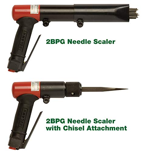 CS Unitec | 2BPG Needle and Chisel Scaler with Vacuum Shroud Pro Kit | 19 Needle Air Chisel | Professional Grade 3000 BPM Pistol Grip | Air Power 5.5 CFM - 199.3121 VS Pro Kit - style: 2BPG VS Pro kit