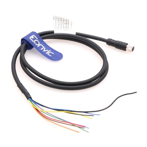 M8 8 Pin A Code Female to Open Aviation Sensor Cable Waterproof Shielded Electrical Cable for Industrial Automation Control Fieldbus Network - color: 8pin Female to Open, size: 1m