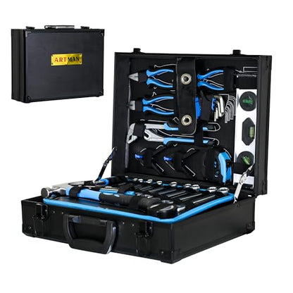 Combined Maintenance Toolset Suitcase-247 Pieces of Basic Home Mechanic Toolbox.General Machinery Tool Set.Home Mechanic Tool Kit Box for Men - color: Black, size: Toolset Suitcase