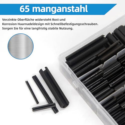 385PCS SAE Roll Pin Set (26 Sizes) - size: 385 pieces SAE Roll Pins