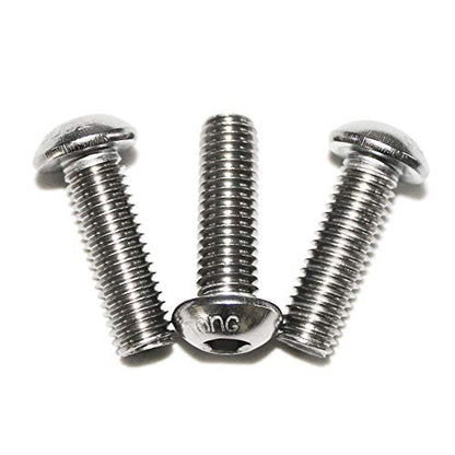 Fullerkreg M6-1.0 x 25 mm Button Head Socket Cap Screws - size: M6 x 25mm