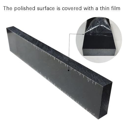 High-Density Polyethylene (HDPE) Plastic Block 1" x 3" x 12",HDPE Plastic Tapping Block for Machining,Home Improvements,DIY Projects (Black) - color: Black, size: 1" x 3" x 12"