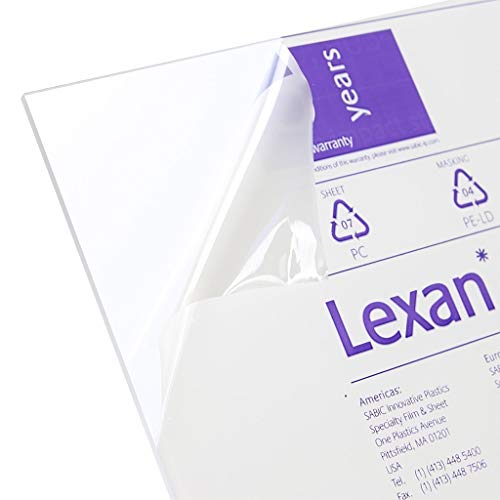 Sibe-R-Plastics Supply 0.060" Thick Clear Lexan Polycarbonate Sheet [Pick Your Size] (6" x 12" 3 Pack) - size: 6" x 12" 3 Pack