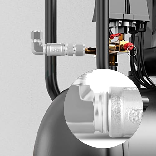 TAISHER 1PCS 316 Stainless Steel 90 Degree Compression Tube Pipe Fitting Connector, 1/4" Tube OD x 1/8" NPT Male Adapter - size: 1/4" OD x 1/8" MNPT